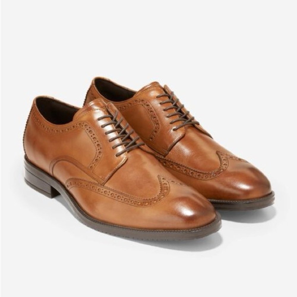 NEW Cole Haan Mens Modern Essentials Leather Wing Oxford Shoes Sizes 11 Tan